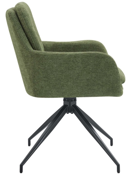 Set van 2 eetkamerstoelen Pickett stof, groen