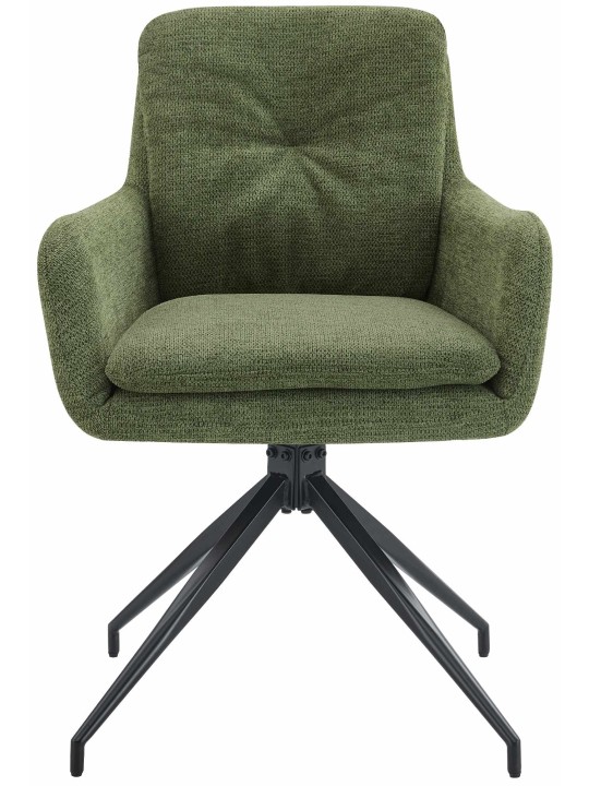 Set van 2 eetkamerstoelen Pickett stof, groen