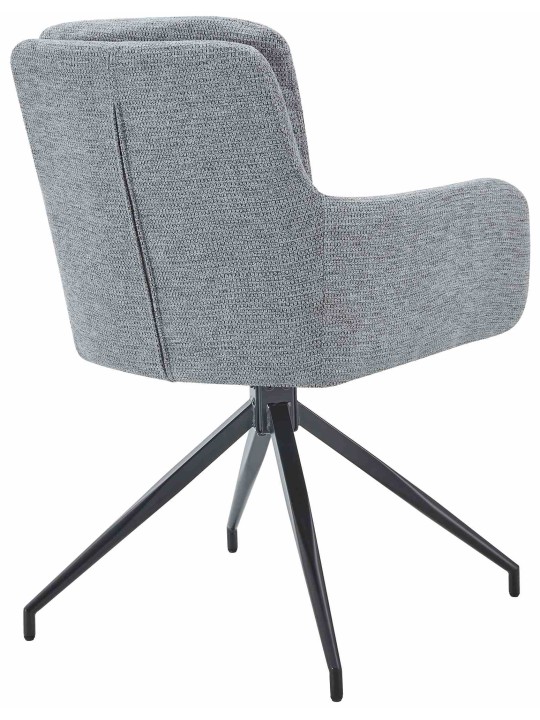 Set van 2 eetkamerstoelen Pickett stof, grijs