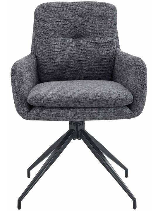 Set van 2 eetkamerstoelen Pickett stof, donkergrijs