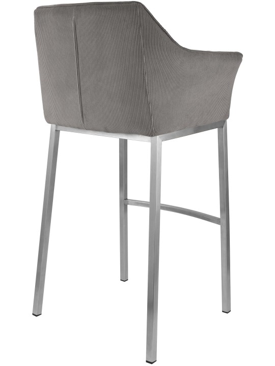 Barkruk Damaso E Cord met 4-poots frame, taupe