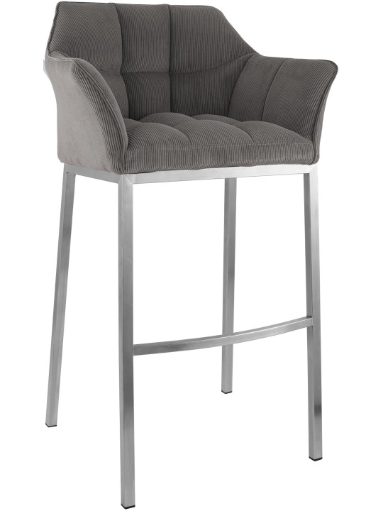 Barkruk Damaso E Cord met 4-poots frame, taupe