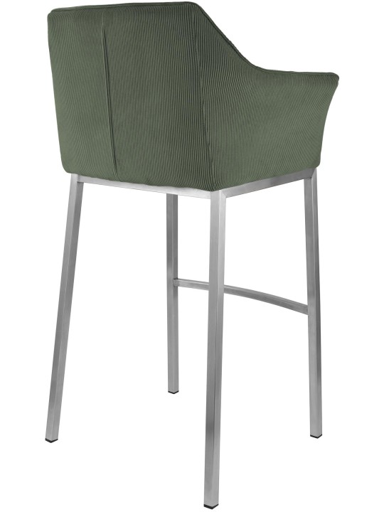 Barkruk Damaso E Cord met 4-poots frame, groen Barkruk Damaso E Cord met 4-poots frame, groen