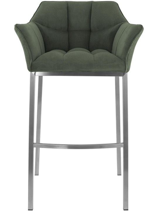 Barkruk Damaso E Cord met 4-poots frame, groen Barkruk Damaso E Cord met 4-poots frame, groen