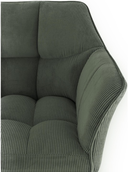 Barkruk Damaso E Cord met 4-poots frame, groen Barkruk Damaso E Cord met 4-poots frame, groen