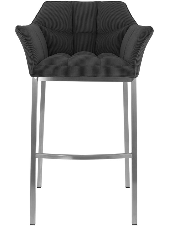 Barkruk Damaso E Cord met 4-poots frame, donkergrijs Barkruk Damaso E Cord met 4-poots frame, donkergrijs