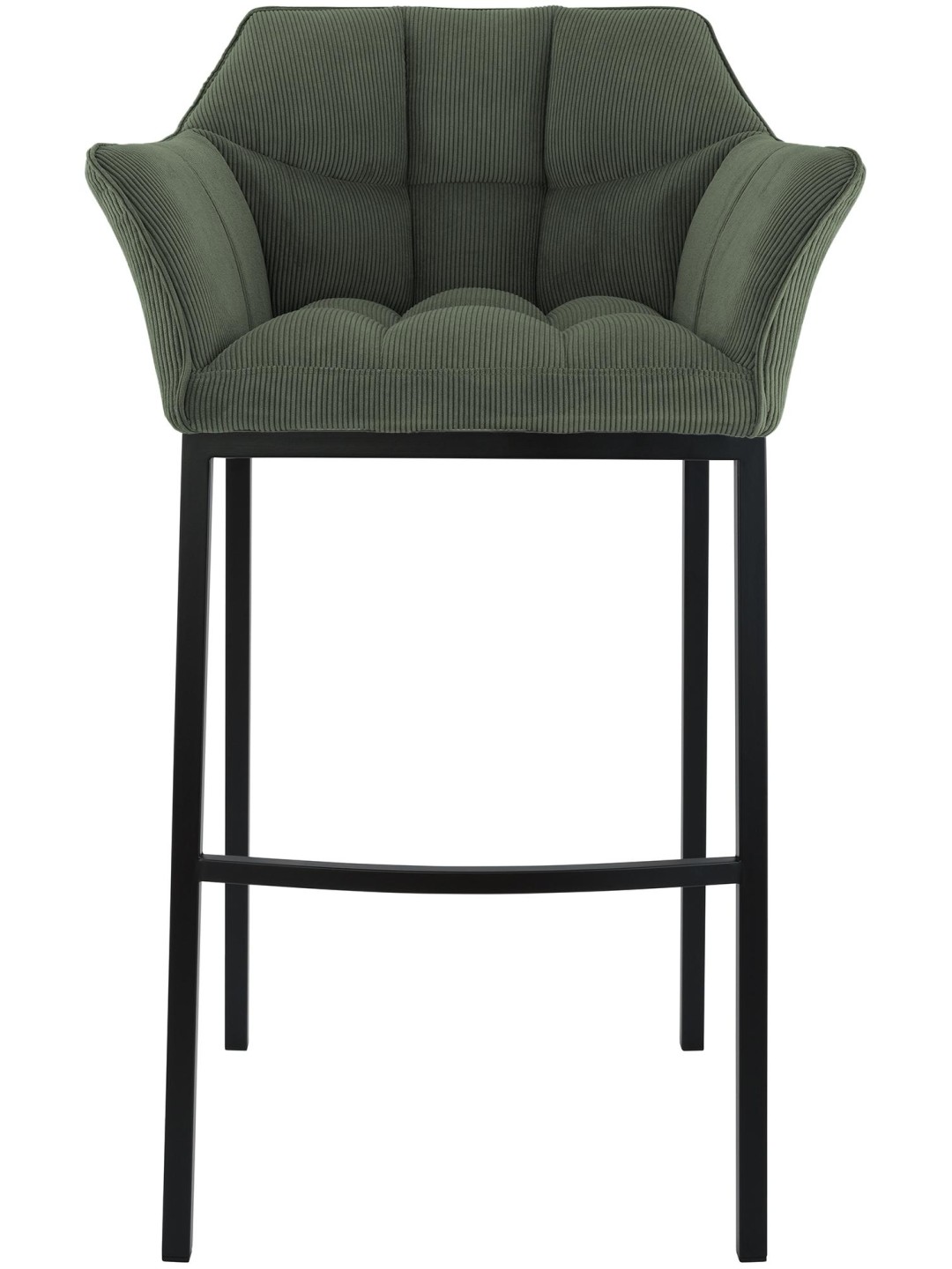 Barkruk Damaso B Cord met 4-poots frame, groen