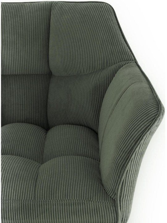 Barkruk Damaso B Cord met 4-poots frame, groen Barkruk Damaso B Cord met 4-poots frame, groen