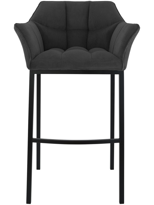 Barkruk Damaso B Cord met 4-poots frame, donkergrijs Barkruk Damaso B Cord met 4-poots frame, donkergrijs