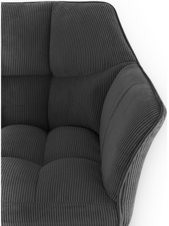 Barkruk Damaso B Cord met 4-poots frame, donkergrijs Barkruk Damaso B Cord met 4-poots frame, donkergrijs