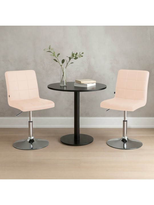 Stoel Ricky kunstleer, crème