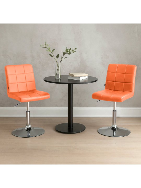 Stoel Ricky kunstleer, oranje Stoel Ricky kunstleer, oranje