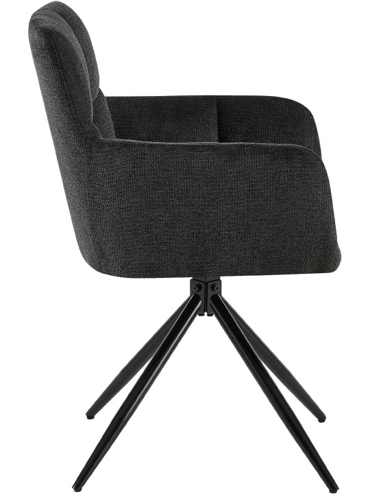 Eetkamerstoel Jonah stof, zwart Eetkamerstoel Jonah stof, zwart