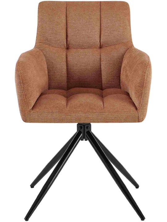 Eetkamerstoel Jonah stof, oranje