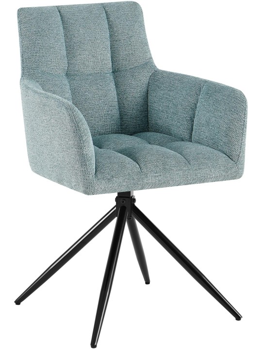 Eetkamerstoel Jonah stof, turquoise