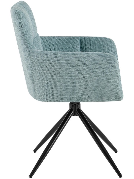 Eetkamerstoel Jonah stof, turquoise