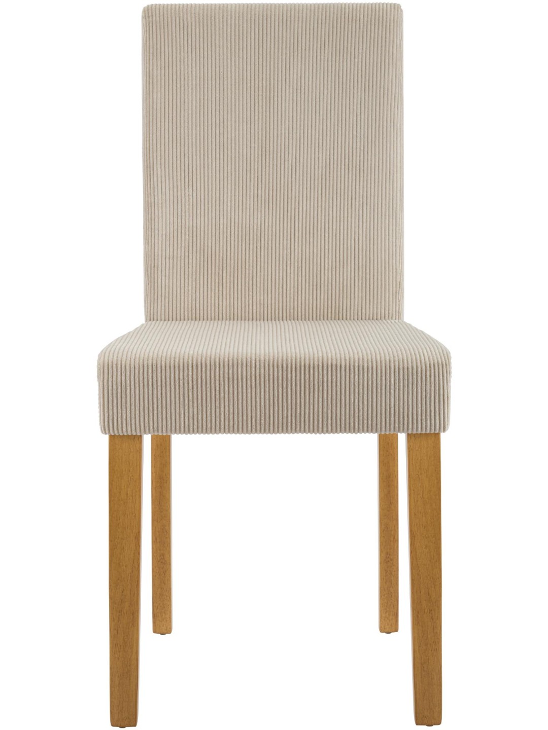 Set van 2 eetkamerstoelen Ina Cord antiek licht, lichtbruin