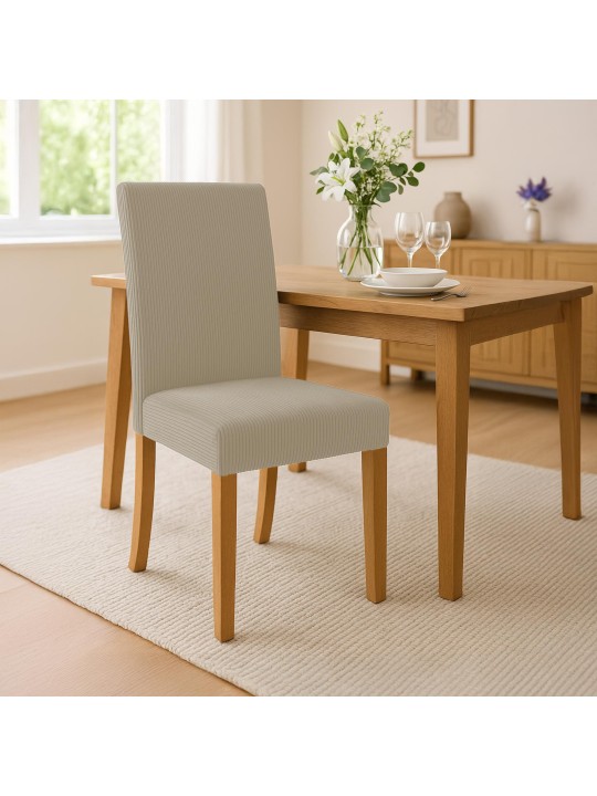 Eetkamerstoel Ina Cord antiek licht, lichtbruin