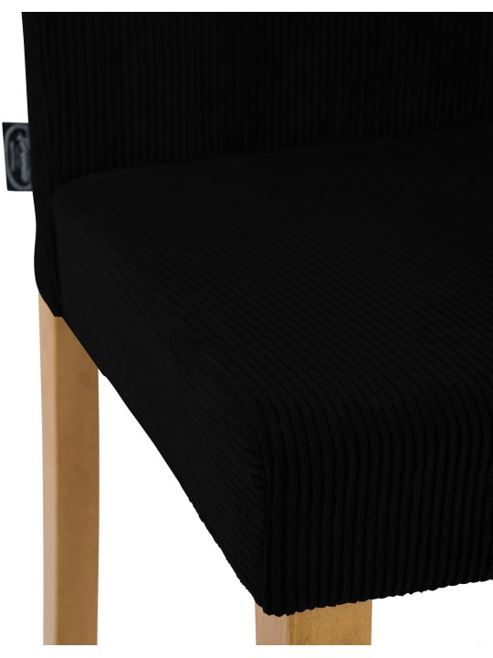 Eetkamerstoel Ina Cord antiek licht, zwart