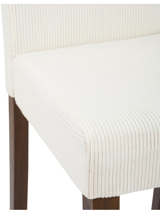 Eetkamerstoel Ina Cord antiek donker, crème