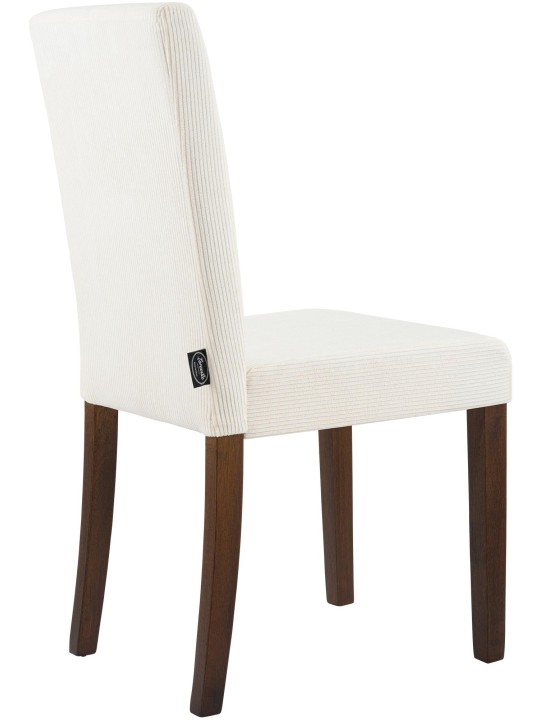 Eetkamerstoel Ina Cord antiek donker, crème