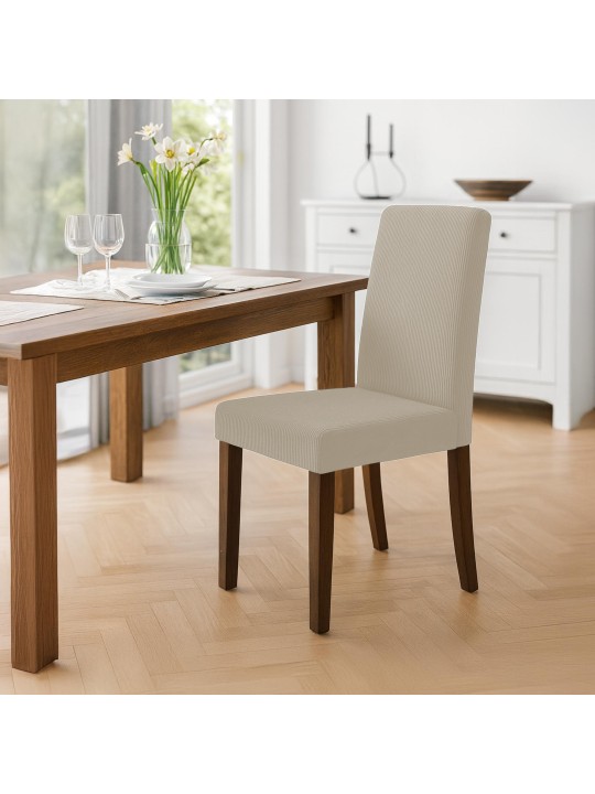 Eetkamerstoel Ina Cord antiek donker, lichtbruin