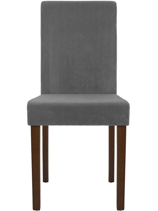 Eetkamerstoel Ina Cord antiek donker, grijs