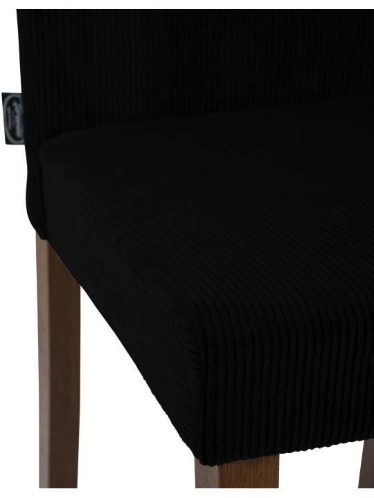 Eetkamerstoel Ina Cord antiek donker, zwart