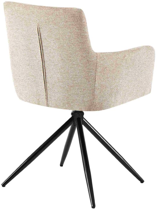 Set van 2 eetkamerstoelen Jonah stof, lichtbruin