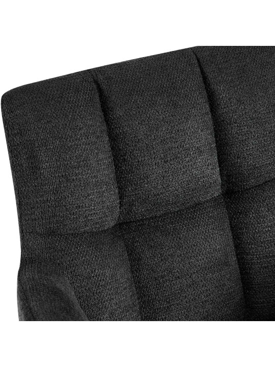 Set van 2 eetkamerstoelen Jonah stof, zwart