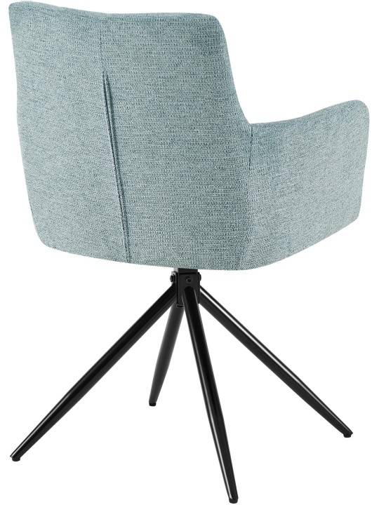 Set van 2 eetkamerstoelen Jonah stof, turquoise