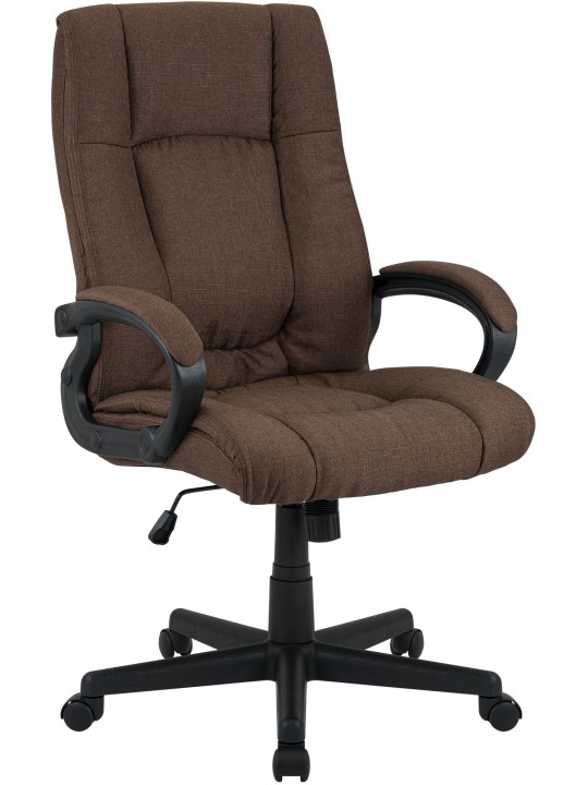 Bureaustoel XL Sparta stof, bruin