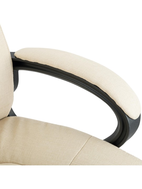 Bureaustoel XL Sparta stof, crème