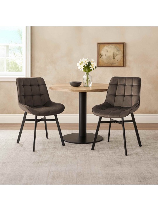 Stoel Colby Velvet, bruin