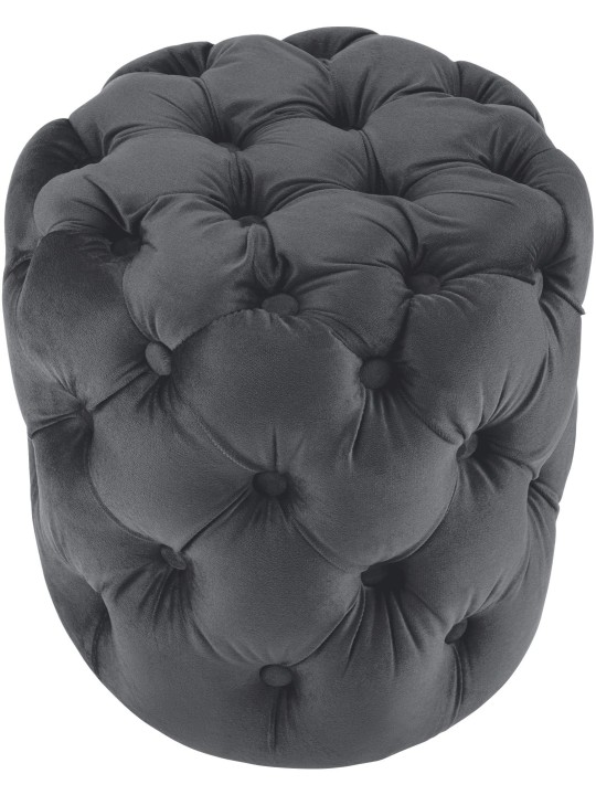 Kruk Drancy Fluweel M, donkergrijs Kruk Drancy Fluweel M, donkergrijs