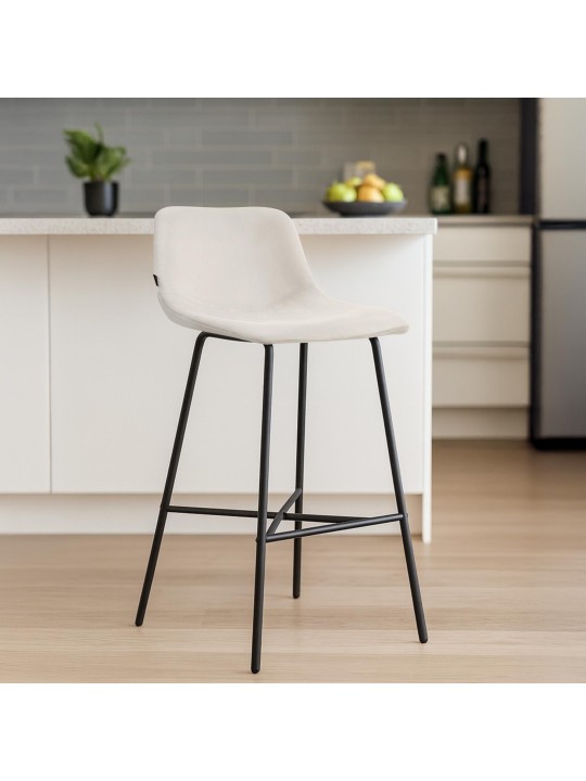 Barkruk Altona fluweel, crème Barkruk Altona fluweel, crème