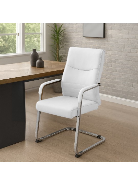 Set van 2 bezoekersstoelen Hobart, wit