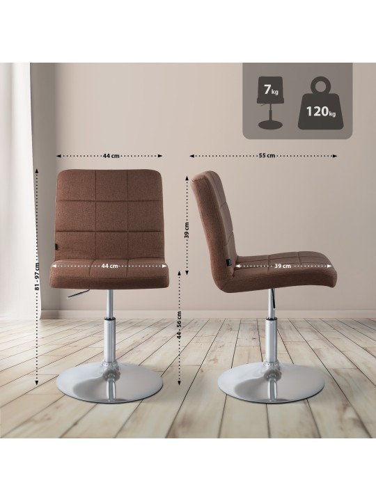 Stoel Ricky stof, bruin Stoel Ricky stof, bruin