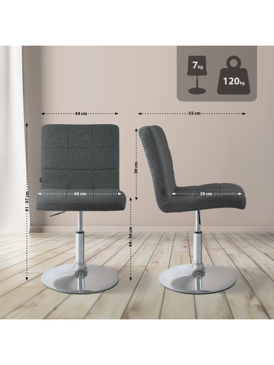 Stoel Ricky stof, donkergrijs Stoel Ricky stof, donkergrijs