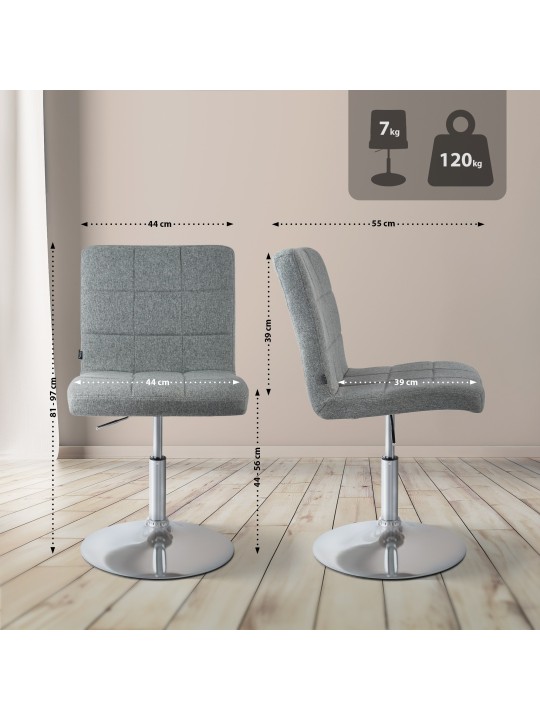 Stoel Ricky stof, grijs Stoel Ricky stof, grijs