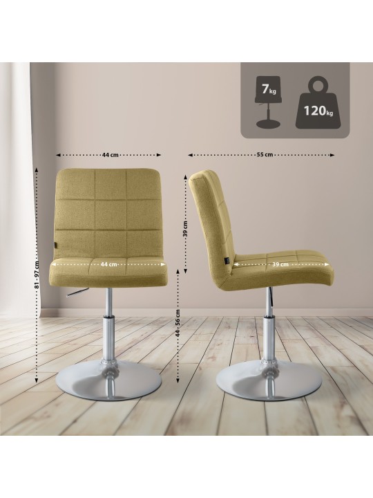 Stoel Ricky stof, groen