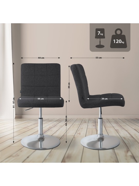 Stoel Ricky stof, zwart Stoel Ricky stof, zwart