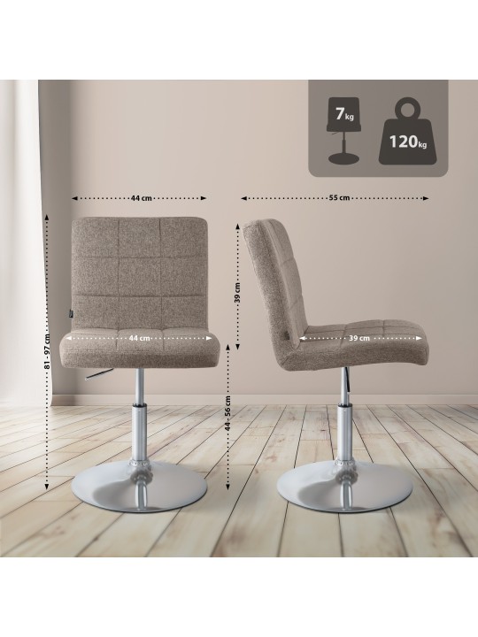 Stoel Ricky stof, taupe