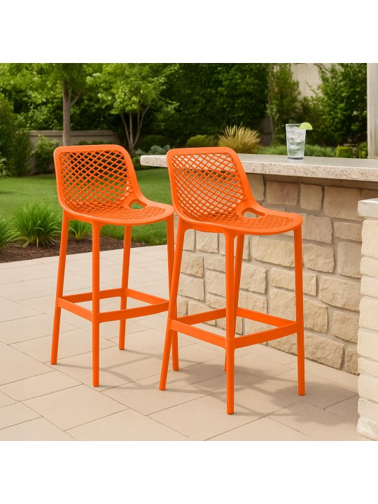 Set van 2 barkrukken Air, oranje