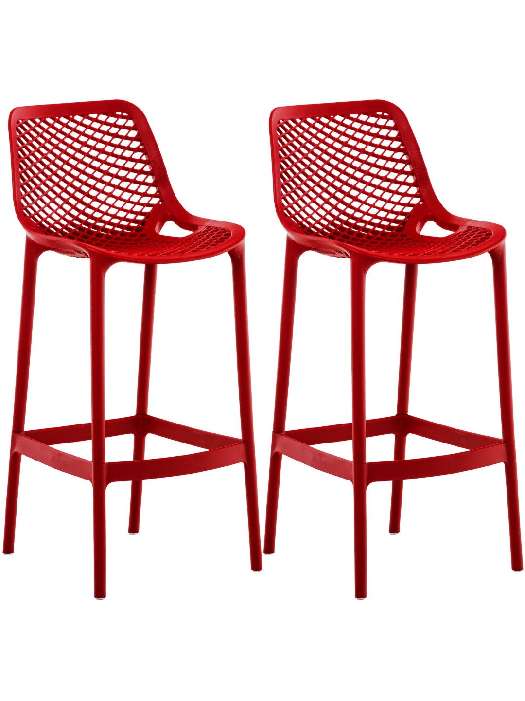Set van 2 barkrukken Air, rood