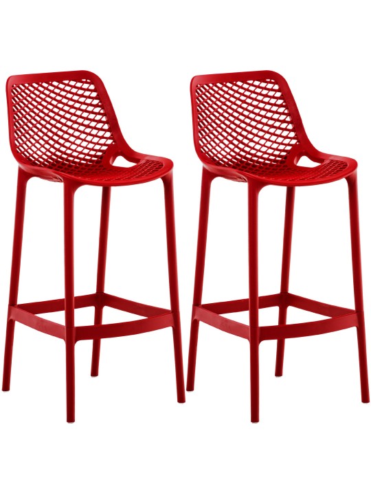 Set van 2 barkrukken Air, rood