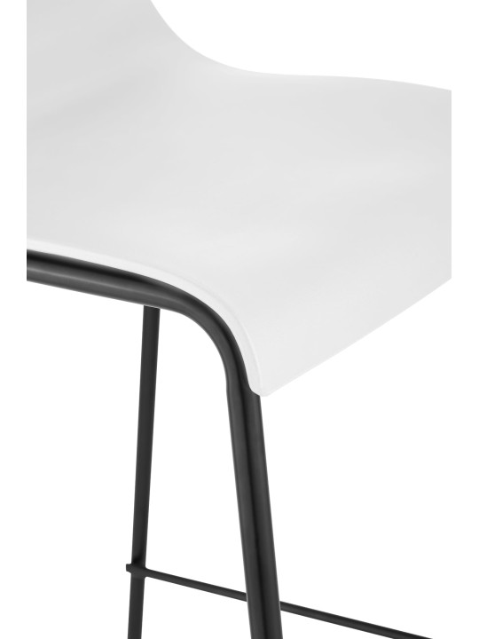 Set van 2 barkrukken Hoover kunststof 4-poots frame, wit