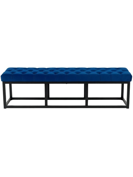 Bank Polson fluweel 150 cm, blauw Bank Polson fluweel 150 cm, blauw