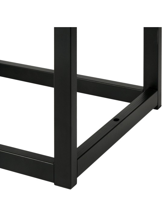 Bank Polson fluweel 120 cm, zwart