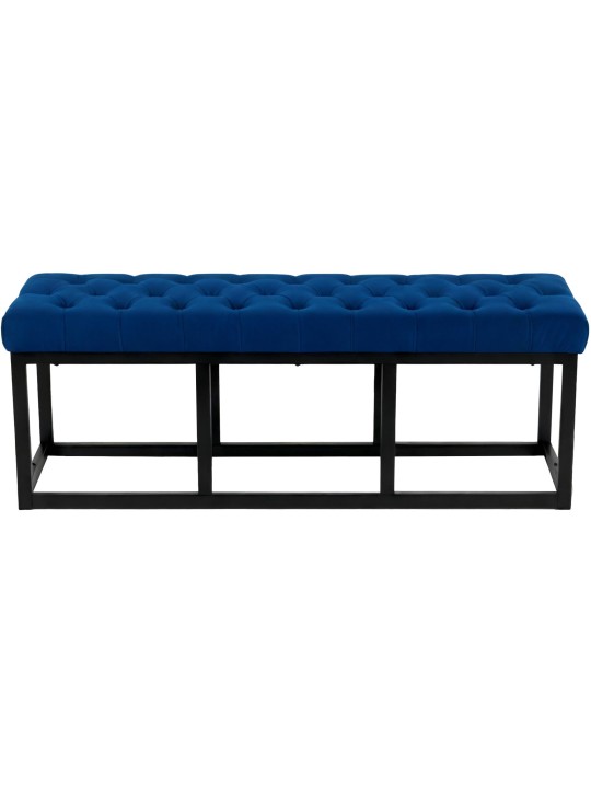 Bank Polson fluweel 120 cm, blauw